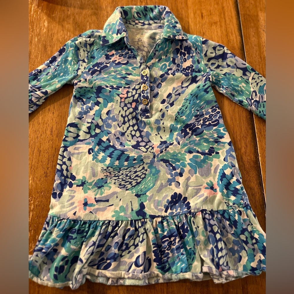 Lilly Pulitzer Girls 3/4 sleeve tunic size small (4/5)